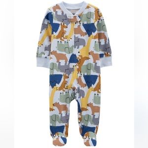 CARTER’S NWT 24 month baby/toddler one piece zipper pajamas w/footies dinosaur